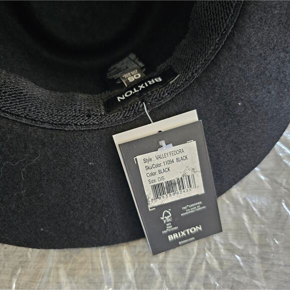NWT Brixton Black Valley Fedora - Picture 7 of 7